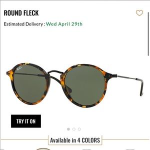 Ray Ban Sunglasses - Round Fleck